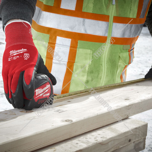 Защитные зимние перчатки (Ур.1 / размер 8/M / 12 пар) с защитой от порезов Milwaukee (4932471606) купить в Гродно фото 3