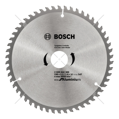 Пильный диск 190х2,2х30 мм Z54 ECO for Aluminium BOSCH (2608644389) купить в Гродно фото 2