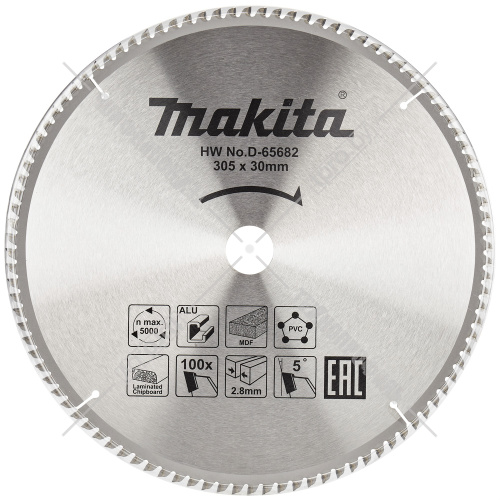 Пильный диск 305х2,8х30 мм Z100 MAKITA (D-65682) купить в Гродно фото 2