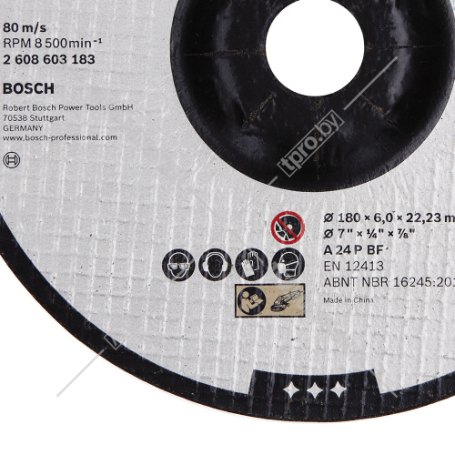 Обдирочный круг 180х6х22,23 мм Standard for Metal BOSCH (2608603183) купить в Гродно фото 2