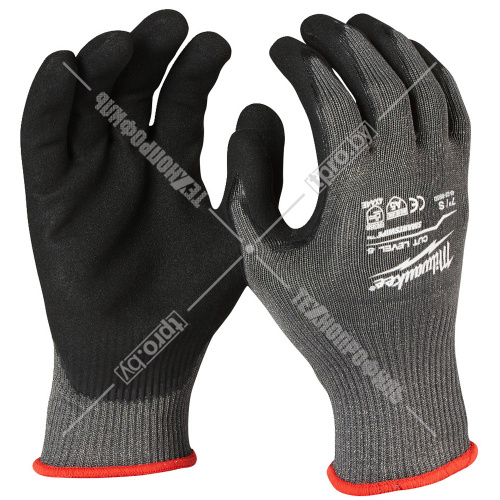 Защитные перчатки (Ур.5 / размер 8/M / 1 пара) с улучшеной защитой от порезов Milwaukee (4932471424) купить в Гродно фото 2