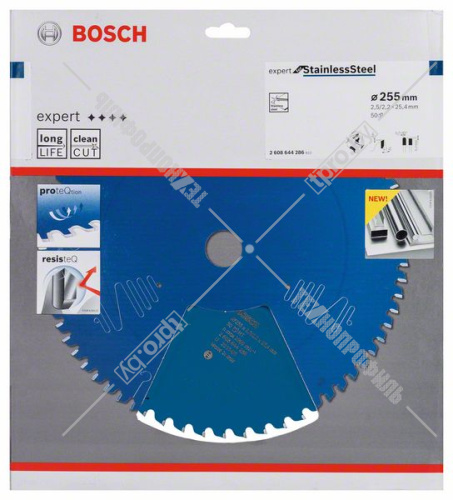 Пильный диск (нержавейка) 255x2,5х25,4 мм Z50 Expert for Stainless Steel BOSCH (2608644286) купить в Гродно
