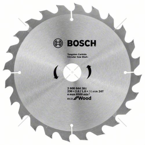 Пильный диск 230х2,8х30 мм Z24 ECO for Wood BOSCH (2608644381) купить в Гродно фото 2