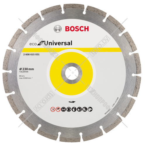 Алмазный круг ECO for Universal 230х22,23 мм BOSCH (2608615031) купить в Гродно фото 2