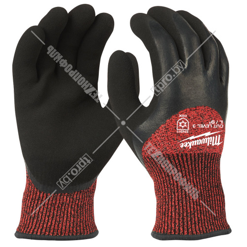 Защитные зимние перчатки (Ур.3 / размер 9/L / 12 пар) с защитой от порезов Milwaukee (4932471611) купить в Гродно фото 2