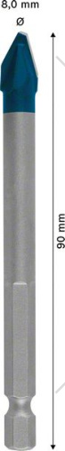 Сверло по керамограниту 8х90 мм Expert HEX-9 HardCeramic BOSCH (2608579508) купить в Гродно фото 2