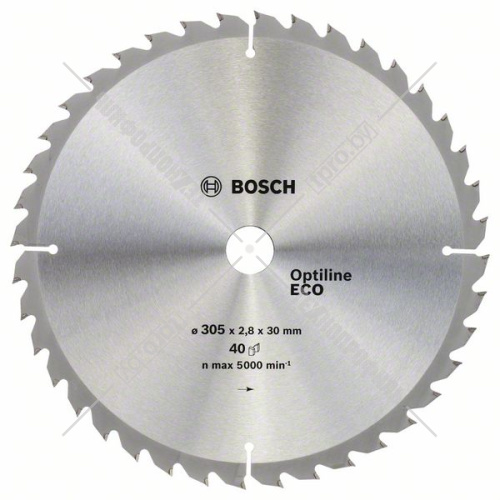 Пильный диск 305х2,8х30 мм Z40 ECO for Wood BOSCH (2608641798) купить в Гродно фото 2