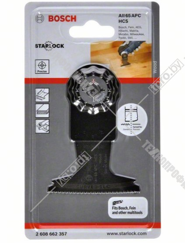 Погружное пильное полотно Starlock AII 65 APC Wood BOSCH (2608662357) купить в Гродно