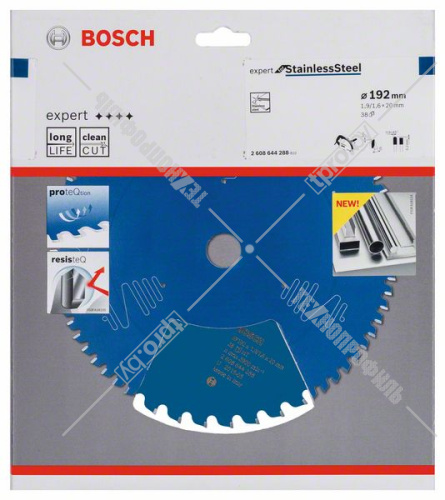 Пильный диск (нержавейка) 192x1,9х20 мм Z38 Expert for Stainless Steel BOSCH (2608644288) купить в Гродно