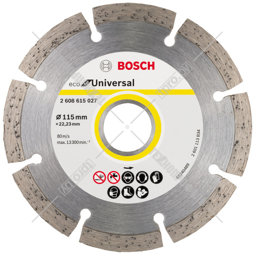 Алмазный круг ECO for Universal 115x22,23 мм (10 шт) BOSCH (2608615040) купить в Гродно фото 2