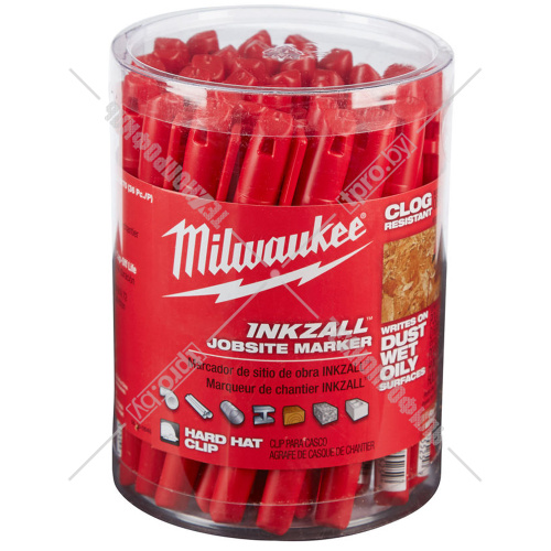 Маркер тонкий  (красный) INKZALL Milwaukee (48223170) купить в Гродно фото 4