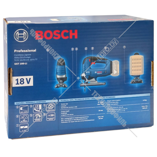 Лобзик аккумуляторный GST 185-LI Professional BOSCH (06015B3021) купить в Гродно фото 3