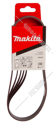 Шлифлента 13х533 мм P240 (5 шт) MAKITA (P-240) купить в Гродно