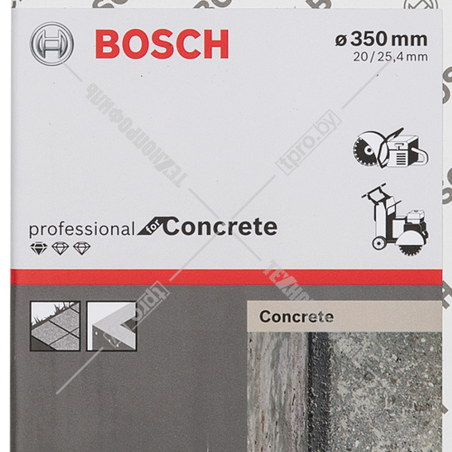 Алмазный круг Standard for Concrete 350x20/25,4 мм BOSCH (2608602544) купить в Гродно фото 4