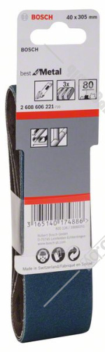 Шлифлента X450 Expert for Metal 40x305 мм Р80 BOSCH (2608606221) купить в Гродно