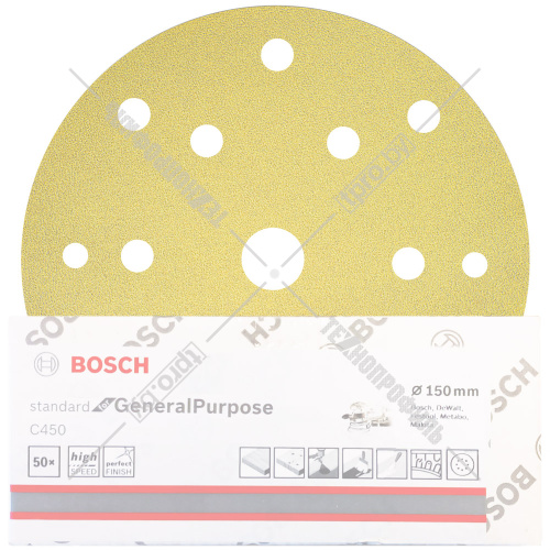 Шлифлист Standard for General Purpose 150 мм Р320 BOSCH (2608621738) купить в Гродно