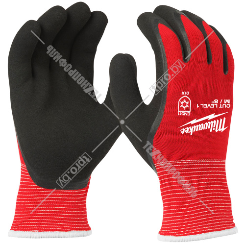 Защитные зимние перчатки (Ур.1 / размер 8/M / 12 пар) с защитой от порезов Milwaukee (4932471606) купить в Гродно фото 2