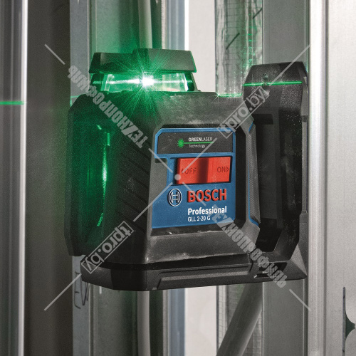 Лазерный нивелир GLL 2-20 G Professional + крепление LB 10 / DK 10 BOSCH (0601065000) купить в Гродно фото 8