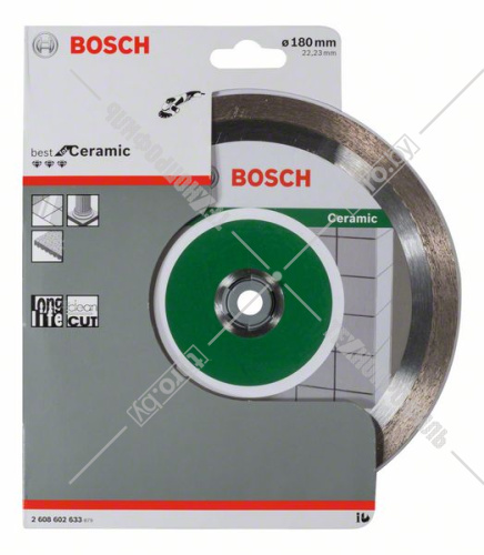 Алмазный круг Best for Ceramic 180x22,23 мм BOSCH (2608602633) купить в Гродно