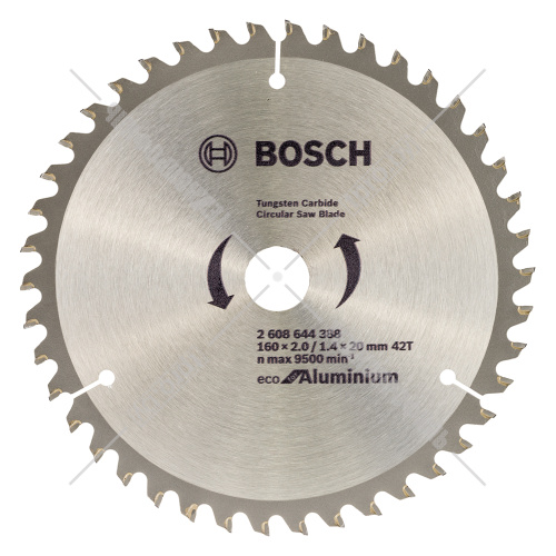 Пильный диск 160х2,0х20 мм Z42 ECO for Aluminium BOSCH (2608644388) купить в Гродно фото 2
