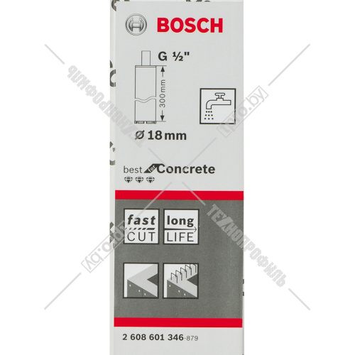 Алмазная коронка D18 мм G 1/2" Best for Concrete BOSCH (2608601346) купить в Гродно фото 5