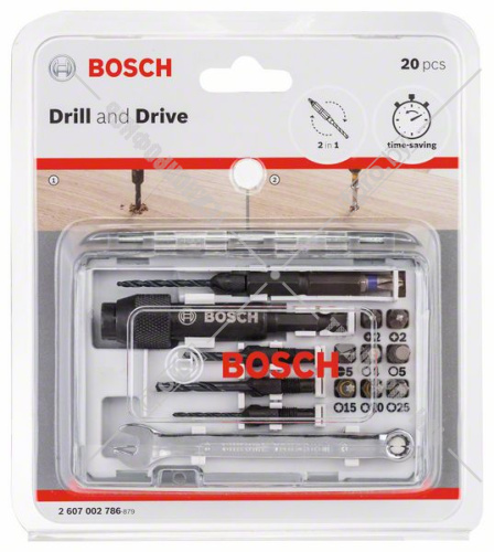Набор бит и сверл Drill&Drive (20 шт) Professional BOSCH (2607002786) купить в Гродно