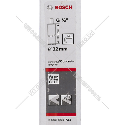 Алмазная коронка D32 мм G 1/2" Standard for Concrete BOSCH (2608601734) купить в Гродно фото 5
