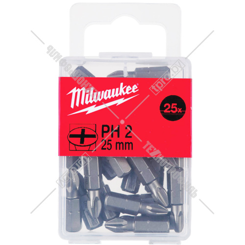 Бита PH2 25 мм (25 шт) Milwaukee (4932399587) купить в Гродно фото 3