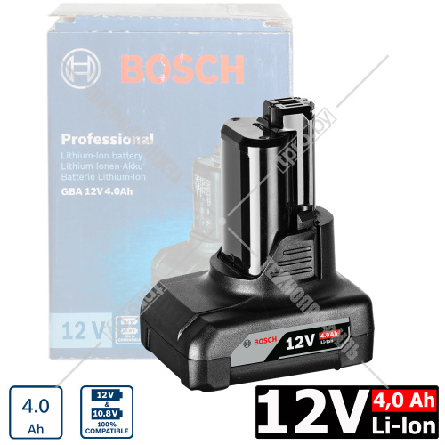 Аккумулятор GBA 12 V 4.0 Ah (1 шт) Professional BOSCH (1600A00F71) купить в Гродно