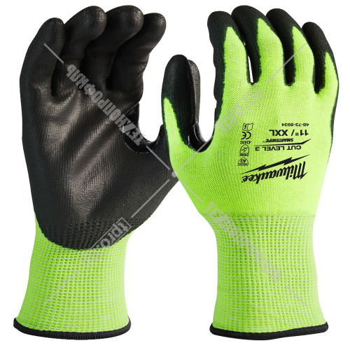 Защитные сигнальные перчатки (Ур.3 / размер 11/XXL / 1 пара) с защитой от порезов Milwaukee (4932478134) купить в Гродно фото 2