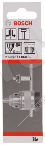 Патрон кулачковый для GSB (1,5–13 мм, 1/2") BOSCH (2608571068) купить в Гродно фото 2