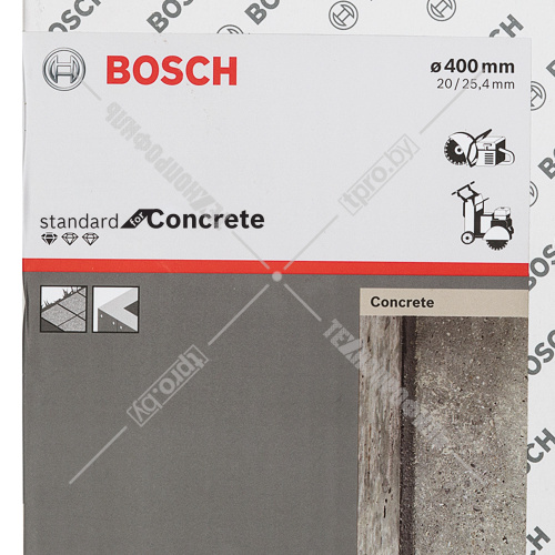Алмазный круг Standard for Concrete 400x20/25,4 мм BOSCH (2608602545) купить в Гродно фото 4