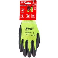 Защитные сигнальные перчатки (Ур.3 / размер 9/L / 1 пара) с защитой от порезов Milwaukee (4932478132) купить в Гродно