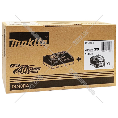 Аккумулятор BL4040 XGT 40V max (1 шт x 4.0 Ah) + зарядное DC40RA MAKITA (191J67-0) купить в Гродно фото 2