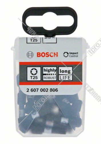 Бита Impact Control T25 25 мм (25 шт) BOSCH (2607002806) купить в Гродно