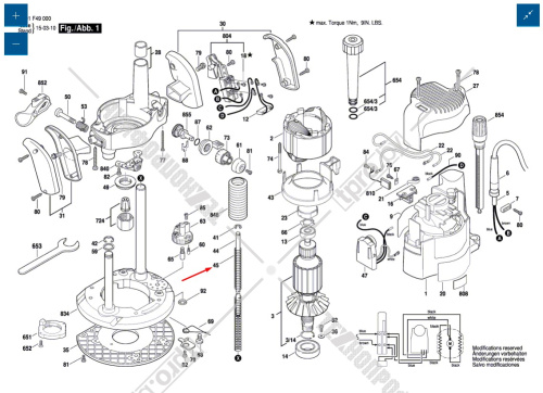 Пружина сжатия к фрезеру GOF 2000 CE BOSCH (2610996120) купить в Гродно фото 2