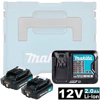 Набор: акккумуляторы BL1020B (2.0 Ah / 2 шт) + зарядное DC10SB MAKITA (197658-5) купить в Гродно Набор: акккумуляторы BL1020B (2.0 Ah / 2 шт) + зарядное DC10SB MAKITA (197658-5) купить в Гродно