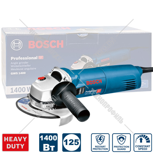 Угловая шлифмашина GWS 1400 Professional BOSCH (0601824806) купить в Гродно