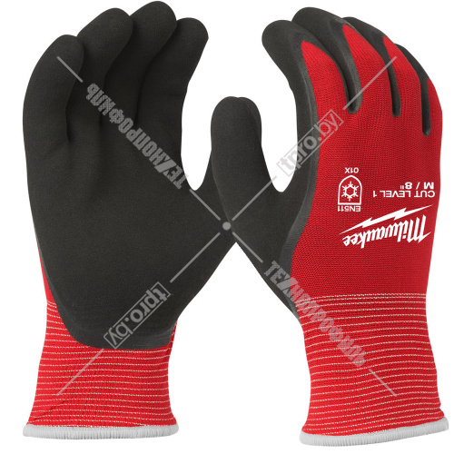 Защитные зимние перчатки (Ур.1 / размер 11/XXL / 12 пар) с защитой от порезов Milwaukee (4932471609) купить в Гродно фото 2