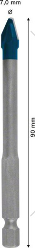 Сверло по керамограниту 7х90 мм Expert HEX-9 HardCeramic BOSCH (2608579507) купить в Гродно фото 2