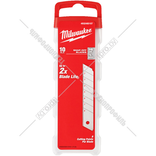 Запасное лезвие 18 мм (10 шт) к ножу Milwaukee (4932480107) купить в Гродно фото 3