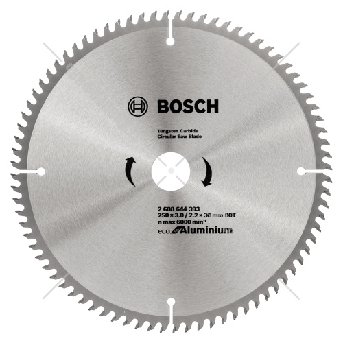 Пильный диск 250х3,0х30 мм Z80 ECO for Aluminium BOSCH (2608644393) купить в Гродно фото 2