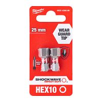Бита Shockwave Impact Duty HEX10.0 мм 25 мм (2 шт) Milwaukee (4932430899) купить в Гродно