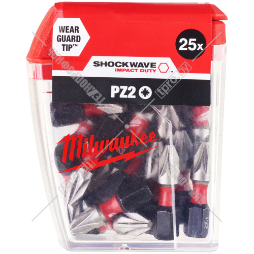 Бита Shockwave Impact Duty PZ2 25 мм (25 шт) Milwaukee (4932430864) купить в Гродно фото 3