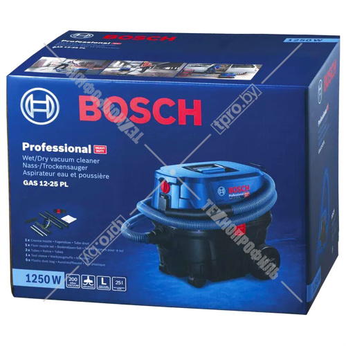 Пылесос строительный GAS 12-25 PL Professional BOSCH (060197C100) купить в Гродно фото 2