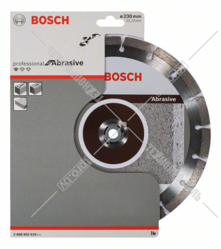 Алмазный круг Standard for Abrasive 230x22,23 мм BOSCH (2608602619) купить в Гродно