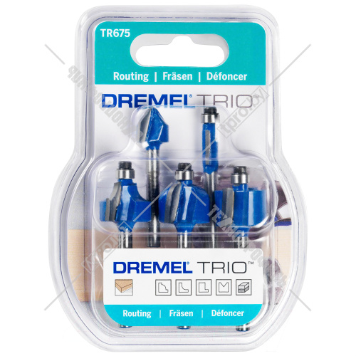 (TR675) Набор прямых фрез к TRIO (5 шт) Dremel (2615T675JA) купить в Гродно