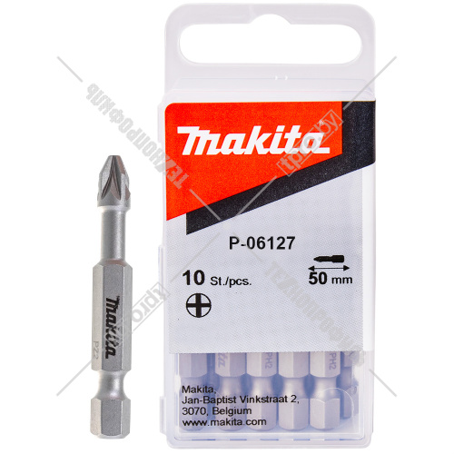 Бита крестообразная PZ2 50 мм C-form (10 шт) MAKITA (P-06127) купить в Гродно