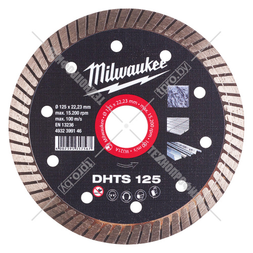 Алмазный круг по керамограниту DHTS 125x22,23 мм Milwaukee (4932399146) купить в Гродно фото 2