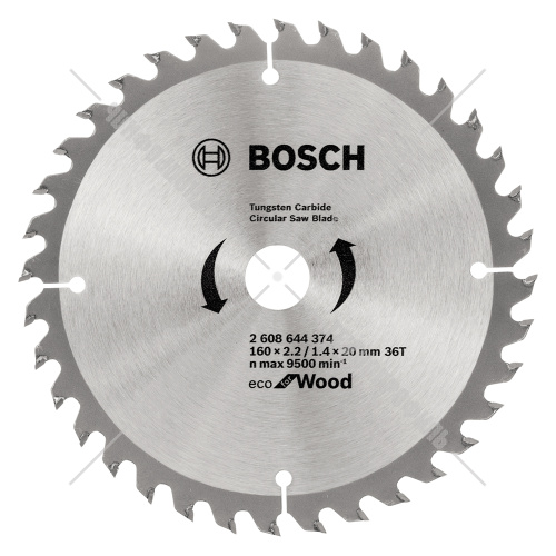 Пильный диск 160х2,2х20/16 мм Z36 ECO for Wood BOSCH (2608644374) купить в Гродно фото 2
